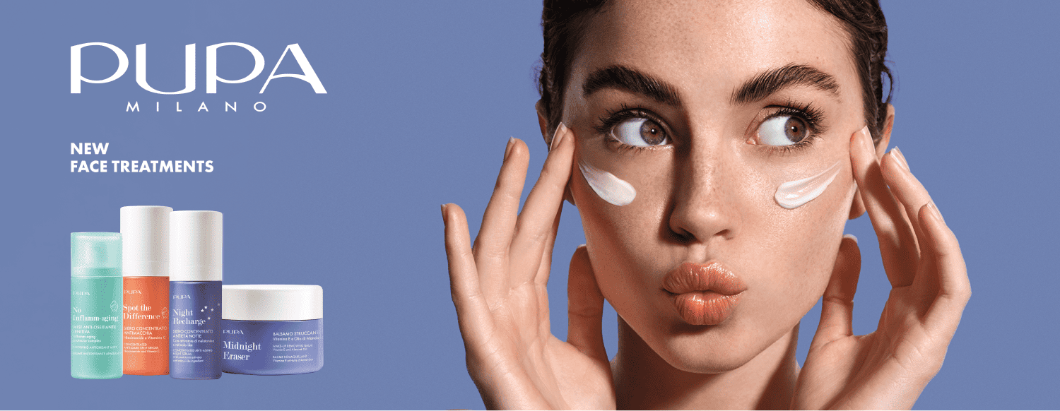 Pupa уход за лицом - слайдер главной страницы